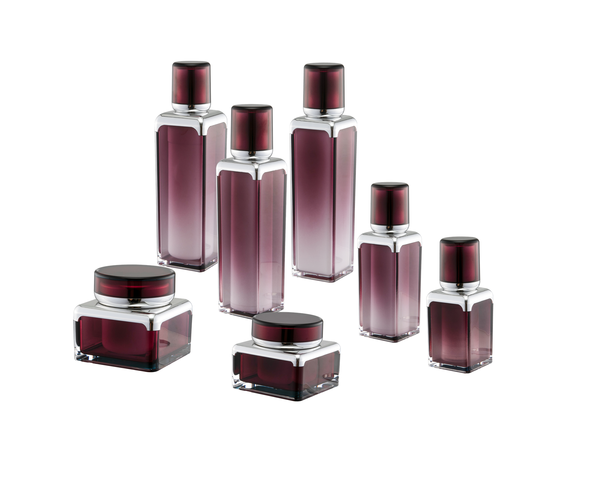 KR-4001 บรรจุภัณฑ์ขวดเครื่องสำอางขวดอะครีลิคและขวดชุดขวดใหม่สำหรับเครื่องสำอาง