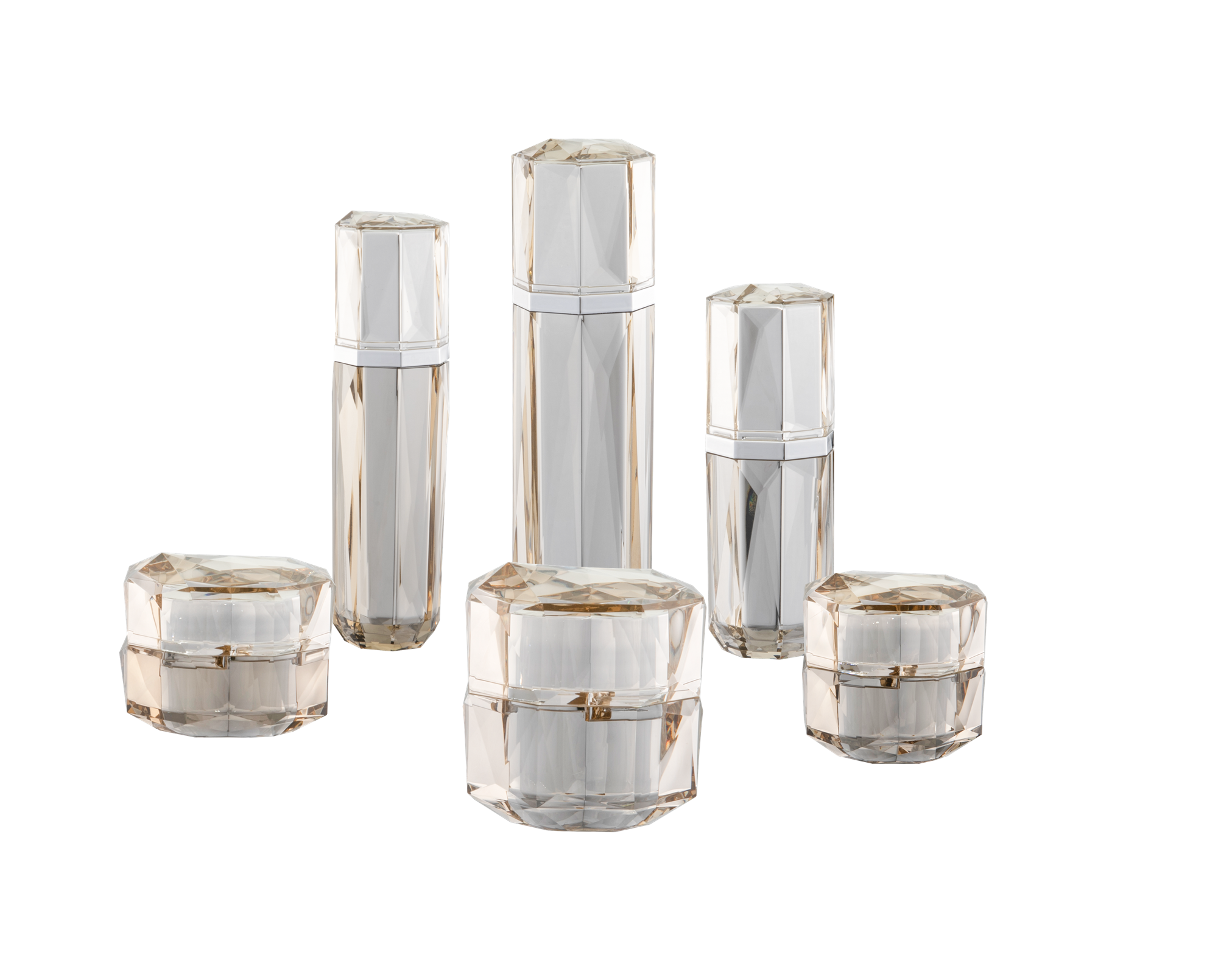 KR-4005 ขวดโลชั่นบรรจุภัณฑ์เครื่องสำอางอะครีลิคหรูหราที่ว่างเปล่าและขวดใส่ครีม