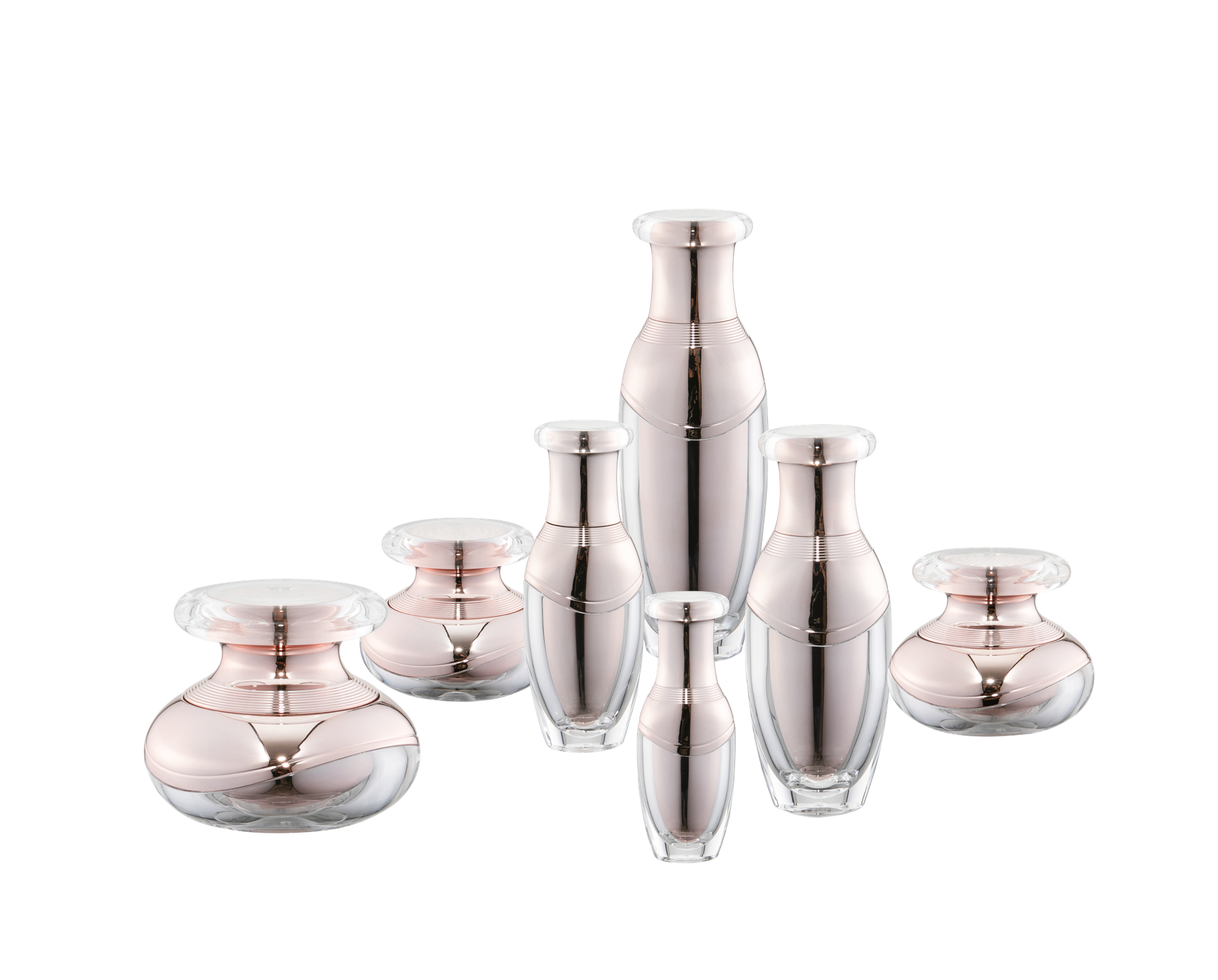 KR-4006 ขวดโลชั่นและขวดครีมสุดหรู บรรจุภัณฑ์เครื่องสำอางอะครีลิค