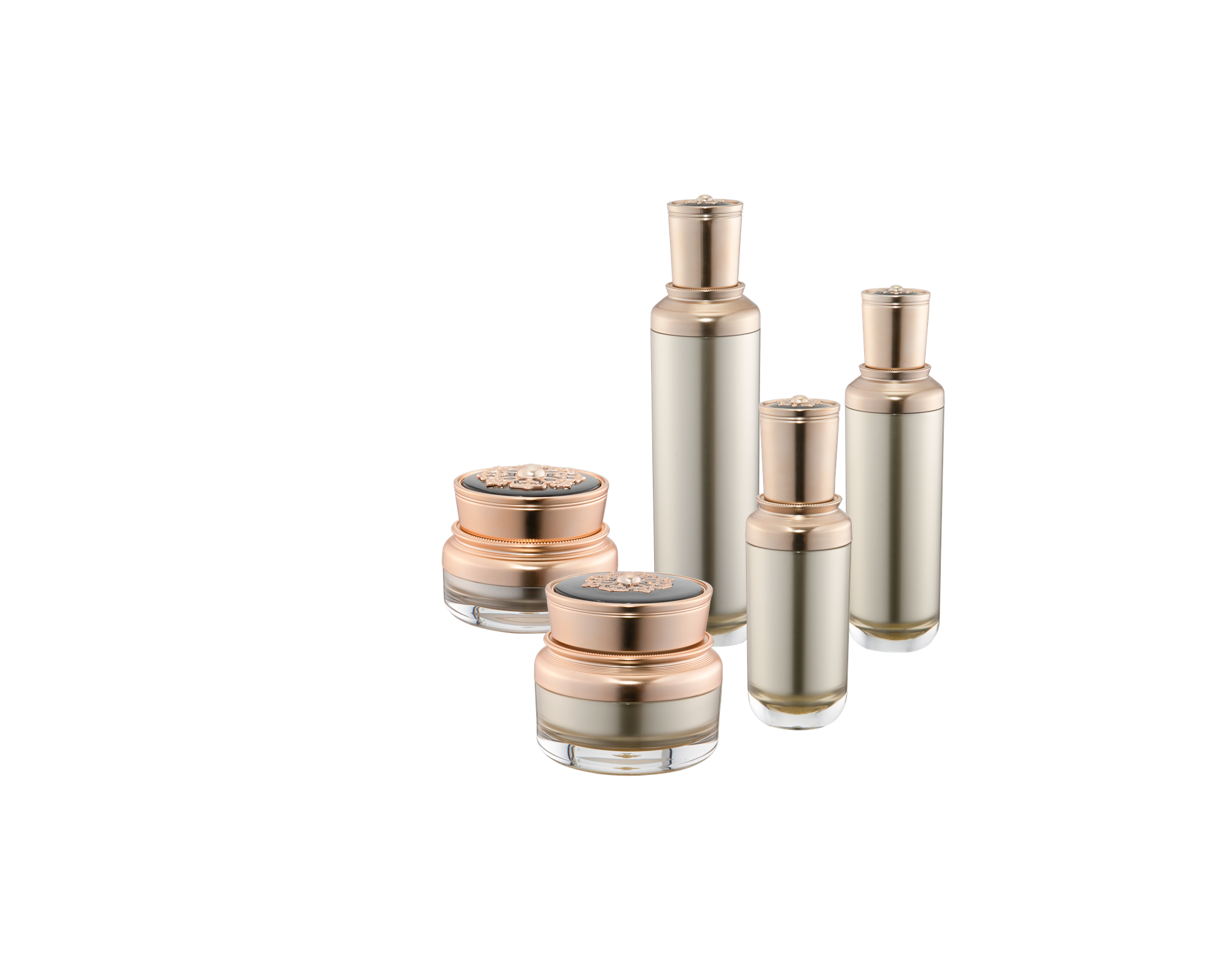 KR-4008 การดูแลผิวส่วนบุคคล 15g 30g 50g ขวดครีมทาหน้าขวดเครื่องสำอางอะคริลิหรูหราและขวด